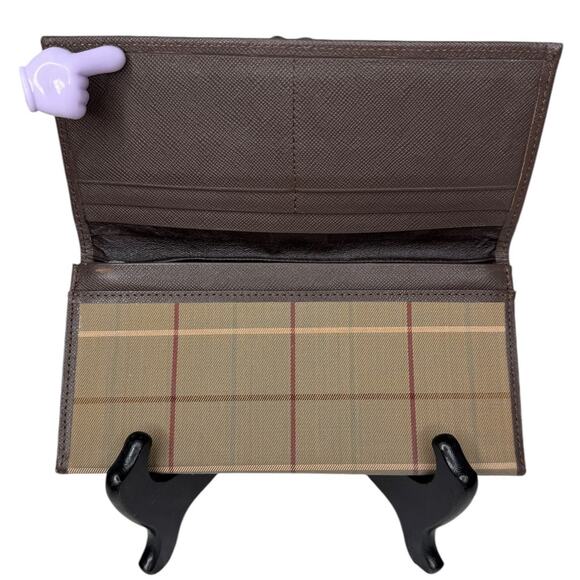 Burberrys Burberry Brown Check Canvas and Leather Long Wallet Authentic - Picture 3 of 14